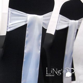 10 pieces Wedding Party Banquet 6x108inch Satin Chair Cover Sash Bow