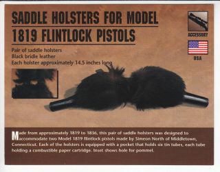 FOR MODEL 1819 FLINTLOCK PISTOLS Atlas Classic Firearms Gun CARD