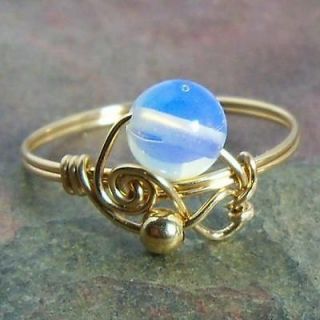 Bead Ring 14k Gold Filled or Sterling Silver   October Birthstone