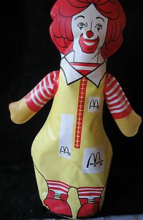 Ronald McDonald blow up doll/punching bag~McDonalds Promo advertising