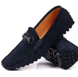 US6 12 Suede Leather Casual SLIP ON Loafers mens driving car shoes
