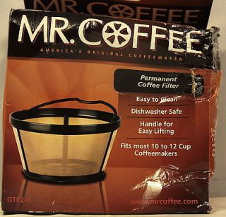 MR.COFFEE GTF2 1 Basket Style Gold Tone Permanent Filter Fits most 10