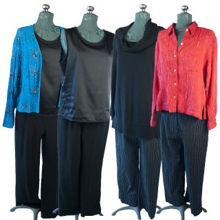 INCREDIBLE CHICOS LOT INSTANT WARDROBE 6 PC Beaded JACKET SWEATER