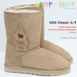 NEW UGG Classic 3/4 Boots (Sand) 100% Australian Premium Quality