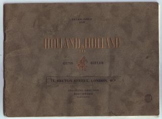 Guns Rifles Holland & Holland catalogue with additional price list