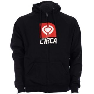 New Mens Circa C1RCA BOX ICON Hoodie Full Zip Down Jacket Black L XL