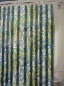 Ralph Lauren Paisley Fabric Shower Curtain 72x72 NIP