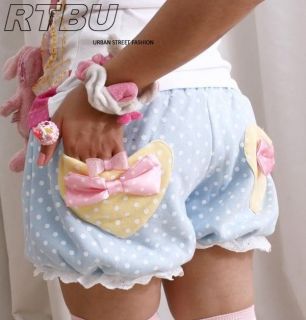 BabyDoll Japan Decora Pastel Polkadot Pumpkin Bubble Bloomer Shorts