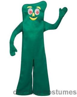 gumby adult costume green clay cartoon tv character halloween unisex