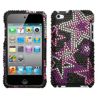 Pink Stars Bling Rhinestone Case for iPod Touch 4th Gen