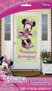 MINNIE MOUSE DOOR SIGN POSTER ~ Disney Birthday Party Supplies