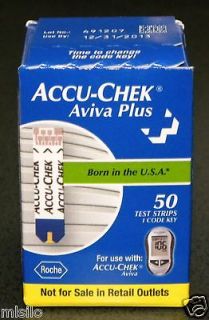 50 ACCU CHEK Aviva Plus   Blood Glucose Test Strips – Exp 12/31/2013