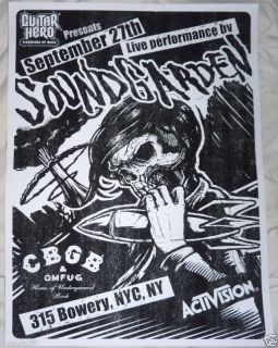 SOUNDGARDEN POSTER CBGB 9/27/10 CORNELL LA LOS ANGELES