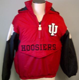 Indiana University Hoosiers Quilted Jacket (Half Zip w/ Pockets)