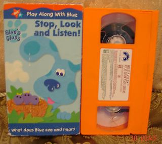 Blues Clues Blues STOP, LOOK and LISTEN Vhs Video Educational