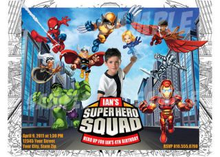 superhero squad birthday invitations