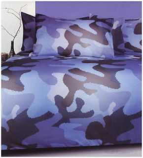 Camouflage Blue Queen Size Quilt Doona Duvet Cover Set Bedding