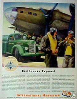 1943 WWII International Harvester Boeing Plane Truck Memorabilia Promo