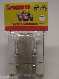 Bicycle Streamers Silver Sparkle w/ Springs for Schwinn and Others