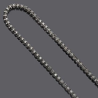 Black Diamond Jewelry 10K Eternity Diamond Necklace 9ct
