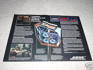 Bose 901 series V 2 page Ad from 1987, beautiful Rare