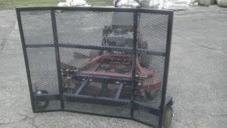 Lawn mower leaf pusher/ plow