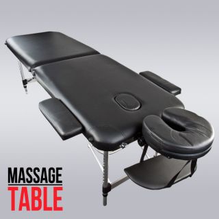 NEW Aluminum Legs 3 FOAM Portable Massage Table Bed Tattoo Salon