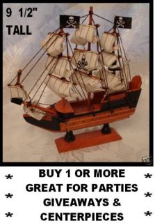 PIRATE SHIP boat MODEL Party Decoration favor REPLICA theme wood with