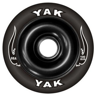 Yak Scat Metal Core Scooter Wheels Black/Black 88A 100mm