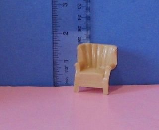 VTG Dollhouse Marx Traditional Wingback Chair Toy 3sf