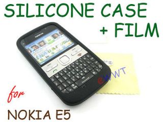 Soft Back Cover Case + Screen Protector for Nokia E5 00 VWSC828