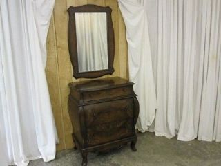 Beautiful Vintage Bombay Chest w Bevel Mirror Hand Decorated Near Mint