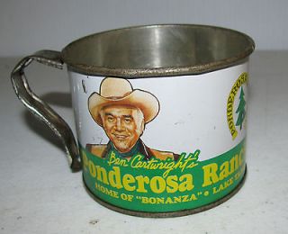 Vintage Ponderosa Ranch BonanzaLake Tahoe Nevada Tin Cup