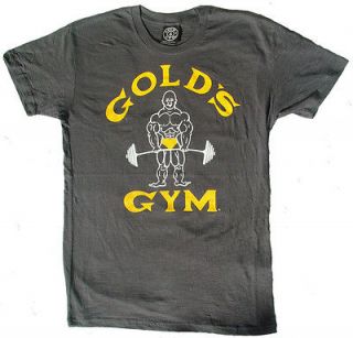 G110 Golds Gym Bodybuilding Shirt Acid Washed Cotton