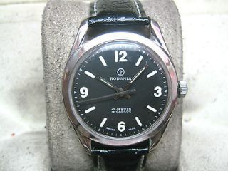 RODANIA INCABLOC SWISS MADE VINTAGE RARE WATCH LUMINOUS DIAL FREE DHL