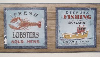 DEEP SEA & LOBSTER FISHING BOATS SEASHORE NAUTICAL Wallpaper Border 6