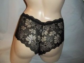Unisex LACE BOOTIE Boy Short CHEEKY EXOTIC LACE w/ Rhinestone New