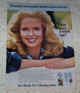 1977 ad page   Clairol Born Blonde hair color PRETTY lady hair 1 PAGE