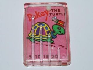 CRACKER JACK Prize pin ball machine Pokey The Turtle 1970s Borden