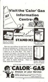 Calor Gas Marine Boat Cooker Refrigerator Fridge 1955 Vintage Advert