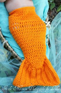 Crochet Mermaid TAIL Newborn photo prop TAIL ONLY Costume