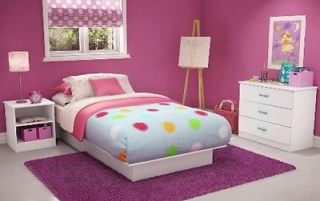 Size Kids Teen Bedroom Set ~NO BOX SPRING REQ Platform Bed Frame Wood