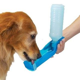 Pet Drink Bottle Dispenser Feeder Dog Cat Water Feeding Travel Bowl
