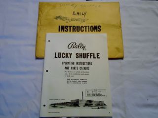 1958 BALLY LUCKY SHUFFLE BOWLER PACKET WITH MANUAL