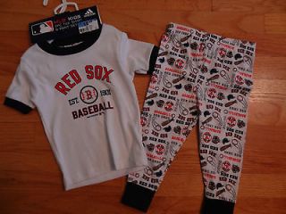 NEW Boston Red Sox 2 Piece Tee Shirt/Pant Set Pajamas Sleepwear