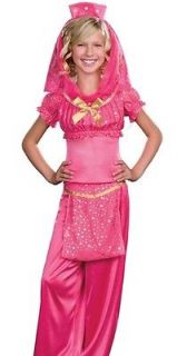 Girls Genie Jasmine Arabian Princess Kids Halloween Fancy Dress