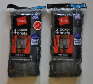 Hanes Mens 100% Cotton Comfort Flex Waistband Boxer Briefs Underwear