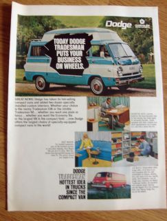 1969 Dodge Tradesman Van Ad Hottest Idea in Trucks
