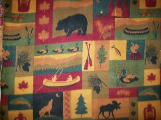 WONDERFULLY SOFT NORTHWOODS WILDERNESS LODGE FLEECE FABRIC BY THE