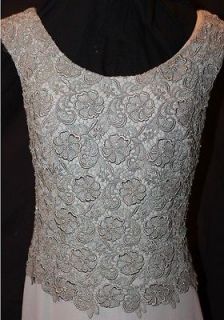 SAGE green lace & Chiffon mother of the bride/groom short formal dress